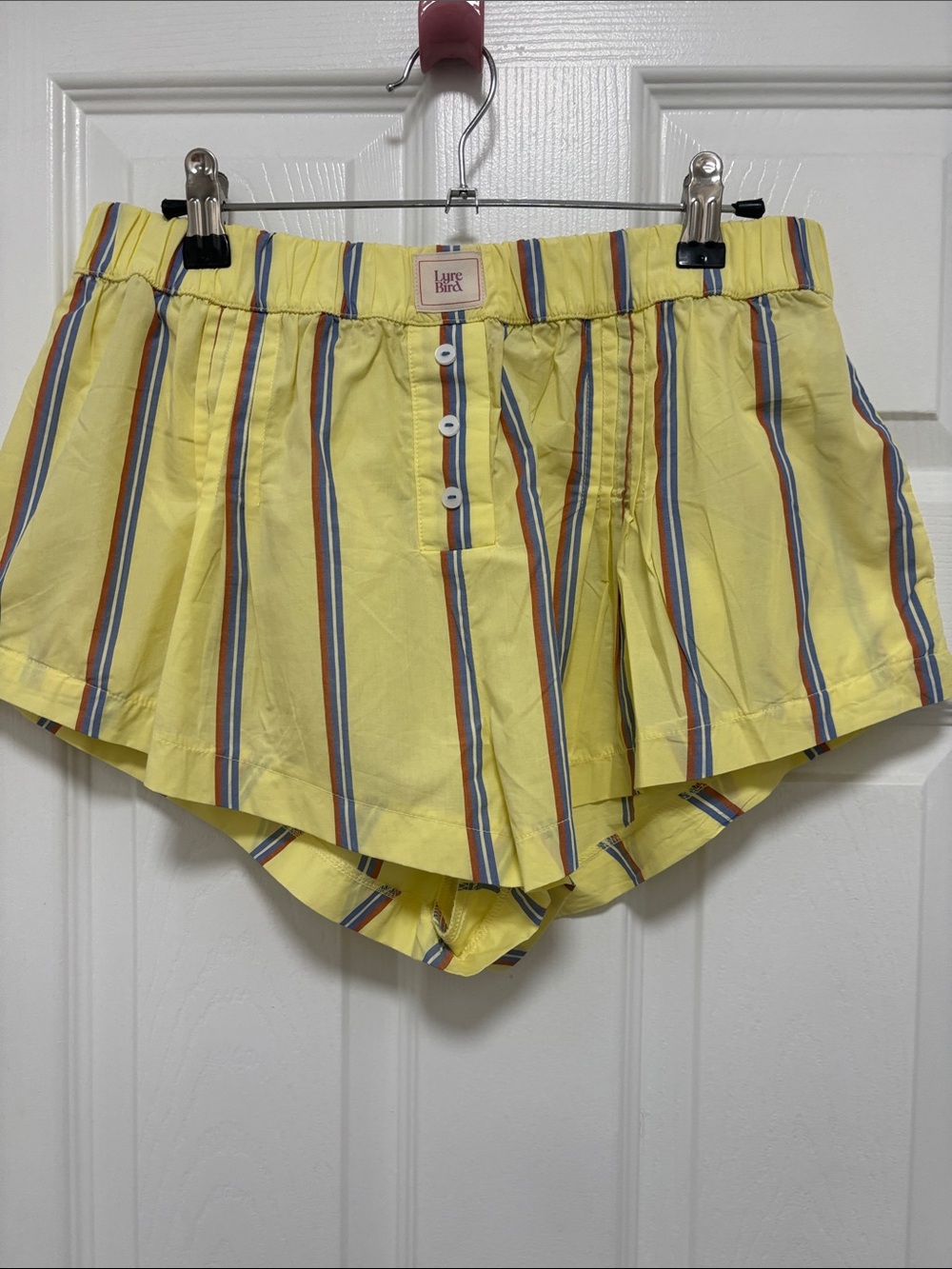 ANTHROPOLOGIE LYREBYRD Yellow Stripe BOXER SHORTS